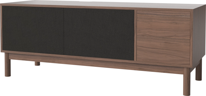 Case HiFi w. base - Large 48 cm_Oiled walnut_Black fabric_Black fabric_Oiled walnut 04-007-88_13100838_angle.png