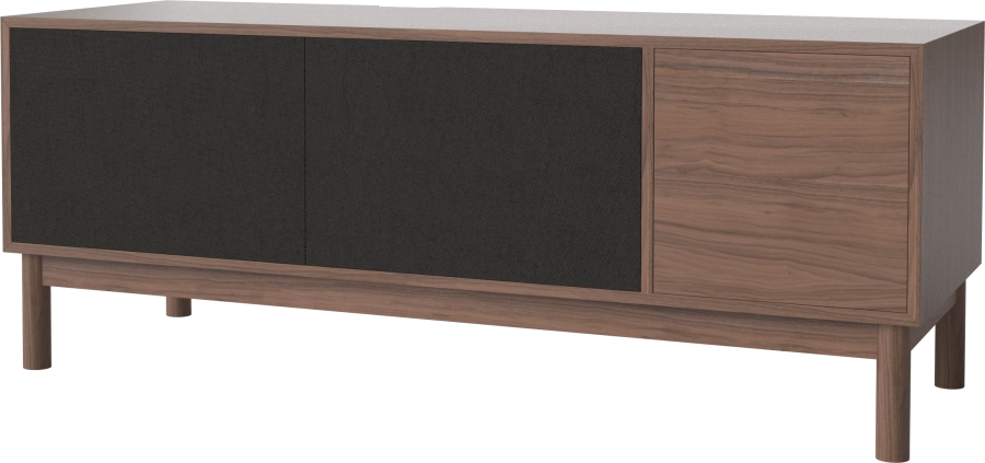 Case HiFi w. base - Large 48 cm_Oiled walnut_Black fabric_Black fabric_Oiled walnut 04-007-88_13100838_angle.png