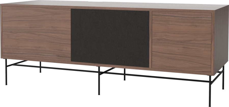 Case HiFi w. base - Large 48 cm_Black lacquered steel_Oiled walnut_Black fabric_Oiled walnut 04-007-88_13101108_angle.png