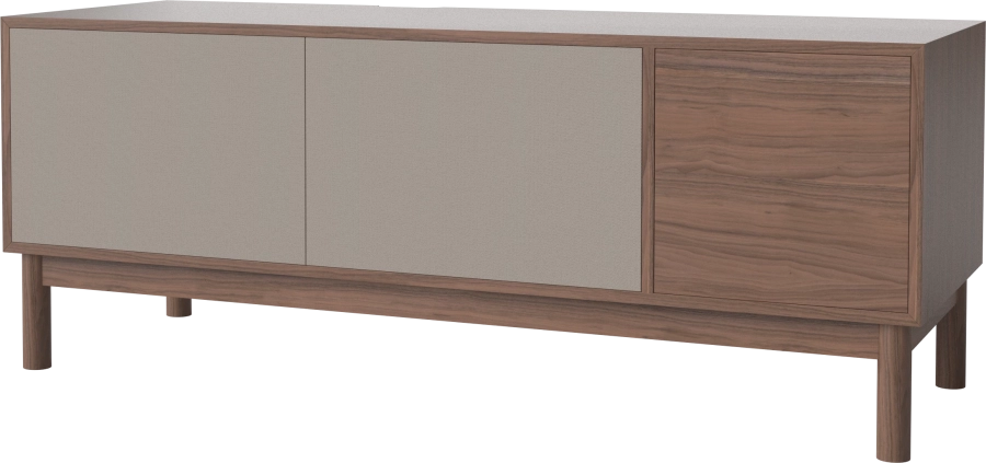 Case HiFi w. base - Large 48 cm_Oiled walnut_Grey Hifi fabric_Grey Hifi fabric_Oiled walnut 04-007-88_13100873_angle.png
