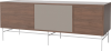 Case HiFi w. base - Large 48 cm_White lacquered steel_Oiled walnut_Grey Hifi fabric_Oiled walnut 04-007-88_13101158_angle.png