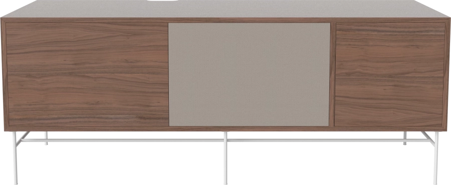 Case HiFi w. base - Large 48 cm_White lacquered steel_Oiled walnut_Grey Hifi fabric_Oiled walnut 04-007-88_13101158.png