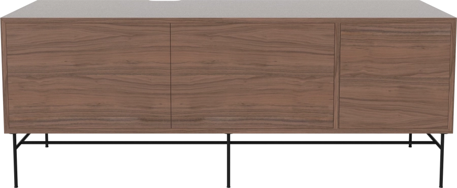 Case HiFi w. base - Large 48 cm_Black lacquered steel_Oiled walnut_Oiled walnut_Oiled walnut 04-007-88_13101178.png