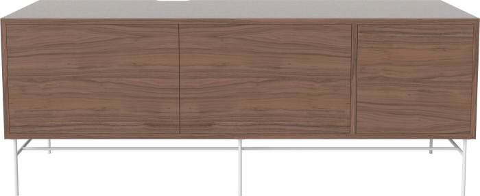 Case HiFi w. base - Large 48 cm_White lacquered steel_Oiled walnut_Oiled walnut_Oiled walnut 04-007-88_13101193.png