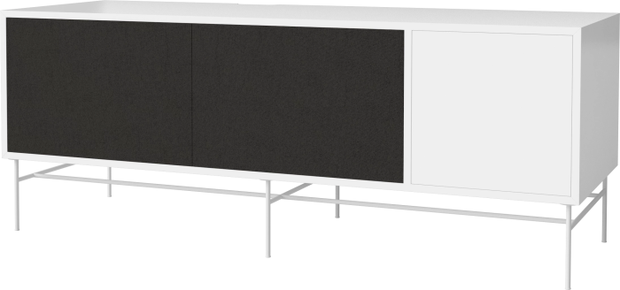 Case HiFi w. base - Large 48 cm_White lacquered steel_Black fabric_Black fabric_White lacquered MDF 04-007-88_13100844_angle.png