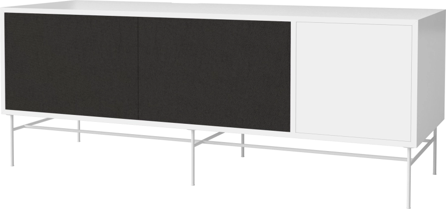 Case HiFi w. base - Large 48 cm_White lacquered steel_Black fabric_Black fabric_White lacquered MDF 04-007-88_13100844_angle.png