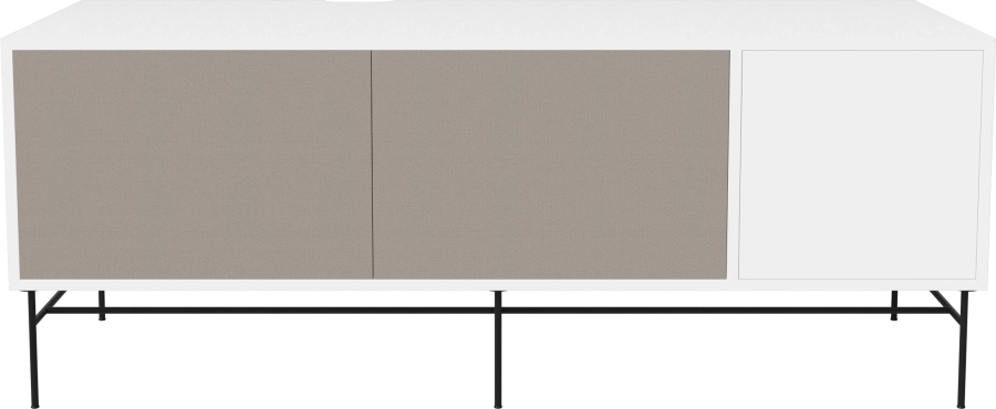 Case HiFi w. base - Large 48 cm_Black lacquered steel_Grey Hifi fabric_Grey Hifi fabric_White lacquered MDF 04-007-88_13100864.png