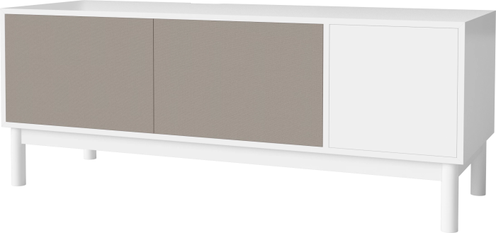 Case HiFi w. base - Large 48 cm_White lacquered oak_Grey Hifi fabric_Grey Hifi fabric_White lacquered MDF 04-007-88_13100884_angle.png