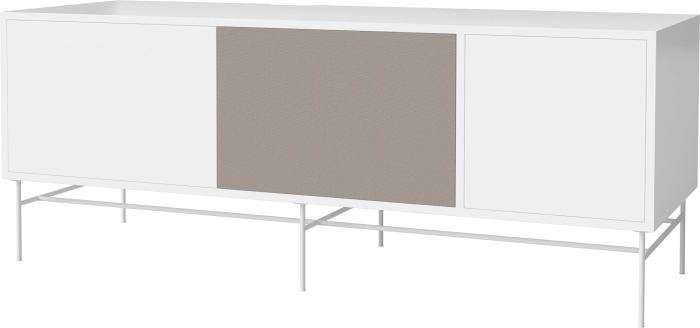 Case HiFi w. base - Large 48 cm_White lacquered steel_White lacquered MDF_Grey Hifi fabric_White lacquered MDF 04-007-88_13101264_angle.png