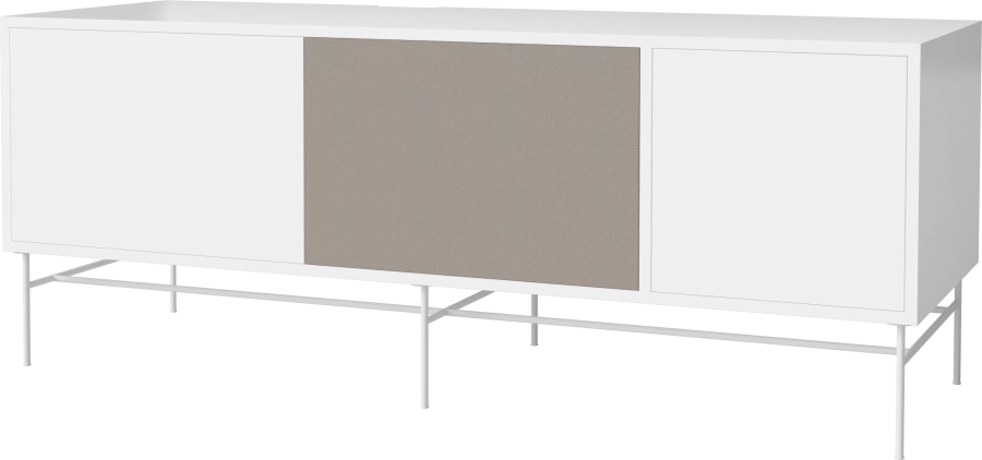 Case HiFi w. base - Large 48 cm_White lacquered steel_White lacquered MDF_Grey Hifi fabric_White lacquered MDF 04-007-88_13101264_angle.png
