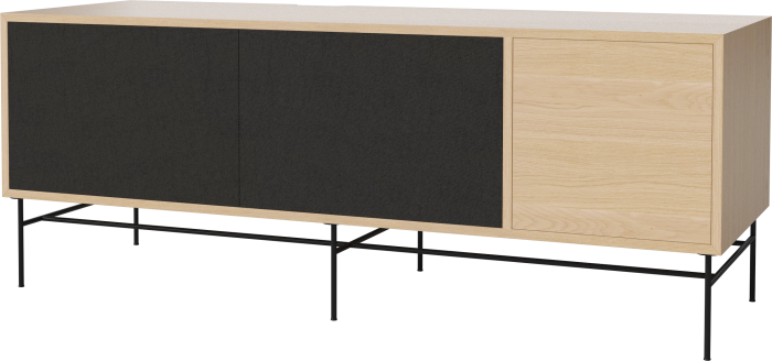 Case HiFi w. base - Large 48 cm_Black lacquered steel_Black fabric_Black fabric_White pigmented oiled oak 04-007-88_13100830_angle.png