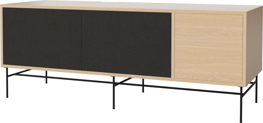 Case HiFi w. base - Large 48 cm_Black lacquered steel_Black fabric_Black fabric_White pigmented oiled oak 04-007-88_13100830_angle.png