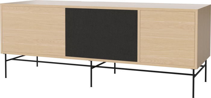 Case HiFi w. base - Large 48 cm_Black lacquered steel_White pigmented oiled oak_Black fabric_White pigmented oiled oak 04-007-88_13101005_angle.png