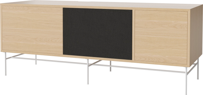 Case HiFi w. base - Large 48 cm_White lacquered steel_White pigmented oiled oak_Black fabric_White pigmented oiled oak 04-007-88_13101020_angle.png