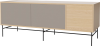 Case HiFi w. base - Large 48 cm_Black lacquered steel_Grey Hifi fabric_Grey Hifi fabric_White pigmented oiled oak 04-007-88_13100865_angle.png