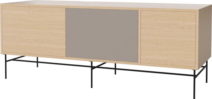 Case HiFi w. base - Large 48 cm_Black lacquered steel_White pigmented oiled oak_Grey Hifi fabric_White pigmented oiled oak 04-007-88_13101040_angle.png