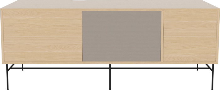Case HiFi w. base - Large 48 cm_Black lacquered steel_White pigmented oiled oak_Grey Hifi fabric_White pigmented oiled oak 04-007-88_13101040.png