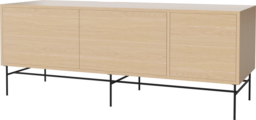 Case HiFi w. base - Large 48 cm_Black lacquered steel_White pigmented oiled oak_White pigmented oiled oak_White pigmented oiled oak 04-007-88_13101075_angle.png