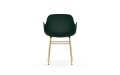 NORMANN COPENHAGEN krzesło z podłokietnikami FORM STEEL mosiądz/zielone