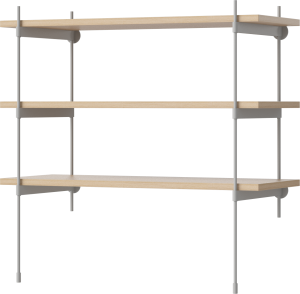 BOLIA regał ROD model 1 dąb bielony / szara stal