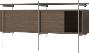 BOLIA regał ROD model 3 ciemny dąb / szara stal