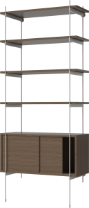 BOLIA regał ROD model 5 ciemny dąb / szara stal