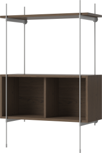 BOLIA regał ROD model 12 ciemny dąb / szara stal