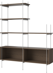 BOLIA regał ROD model 13 ciemny dąb / szara stal