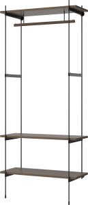 BOLIA regał ROD HALL ciemny dąb / czarna stal