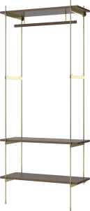 BOLIA regał ROD HALL ciemny dąb / mosiądz