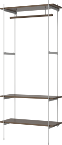 BOLIA regał ROD HALL ciemny dąb / szara stal