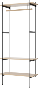 BOLIA regał ROD HALL dąb bielony / czarna stal