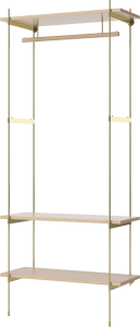 BOLIA regał ROD HALL dąb bielony / mosiądz