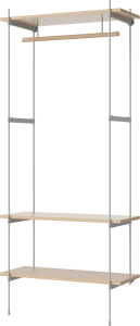 BOLIA regał ROD HALL dąb bielony / szara stal