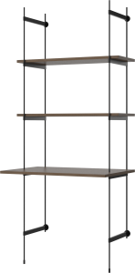 BOLIA regał ROD OFFICE ciemny dąb / czarna stal