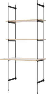 BOLIA regał ROD OFFICE dąb bielony / czarna stal