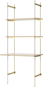 BOLIA regał ROD OFFICE dąb bielony / mosiądz