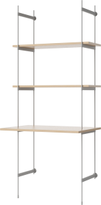 BOLIA regał ROD OFFICE dąb bielony / szara stal