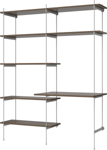 BOLIA regał ROD OFFICE DOUBLE 2 ciemny dąb / szara stal