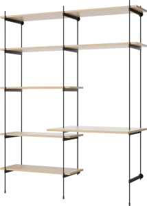 BOLIA regał ROD OFFICE DOUBLE 2 dąb bielony / czarna stal