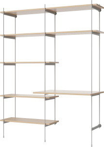 BOLIA regał ROD OFFICE DOUBLE 2 dąb bielony / szara stal