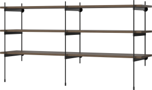 BOLIA regał ROD model 15 ciemny dąb / czarna stal