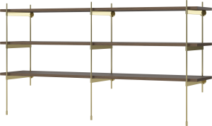 BOLIA regał ROD model 15 ciemny dąb / mosiądz