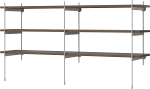 BOLIA regał ROD model 15 ciemny dąb / szara stal