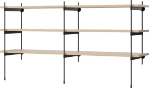 BOLIA regał ROD model 15 dąb bielony / czarna stal