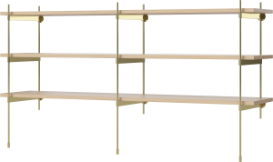 BOLIA regał ROD model 15 dąb bielony / mosiądz