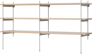 BOLIA regał ROD model 15 dąb bielony / szara stal