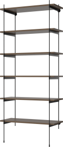 BOLIA regał ROD model 18 ciemny dąb / czarna stal