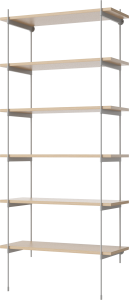 BOLIA regał ROD model 18 dąb bielony / szara stal