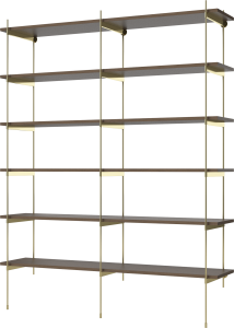 BOLIA regał ROD model 19 ciemny dąb / mosiądz